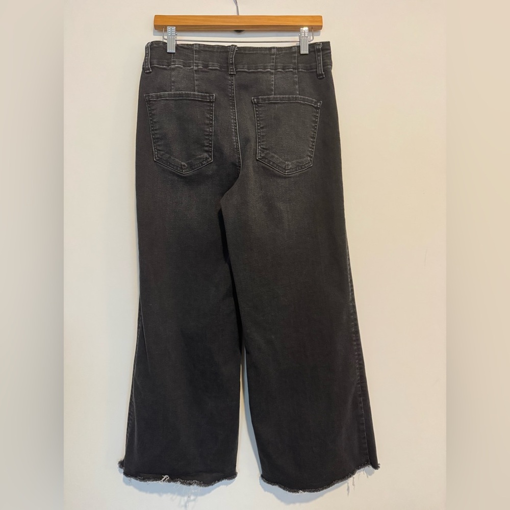 Kut From The Kloth Meg Utility Wide Leg Raw Hem black - size 6 - Picture 5 of 7